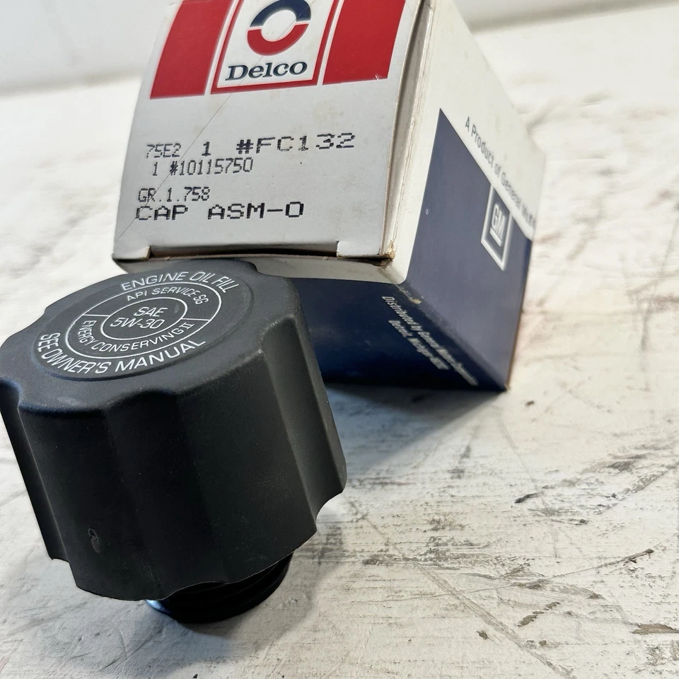 Nueva tapa de llenado de aceite GM 10115750 DELCO FC132 1987-92 CHEVY PONTIAC BUICK 2,8 L 3,1 L Foto 3 de 4