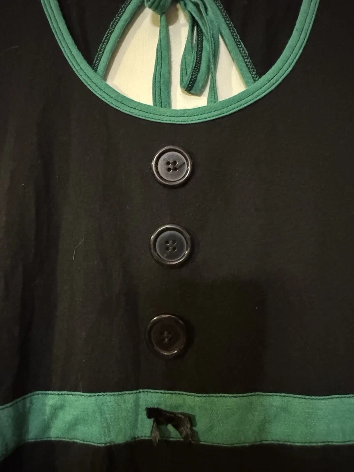 Top vintage Y2K Rockabilly Pin Up Punk Key Hole para mujer L Foto 3 de 4