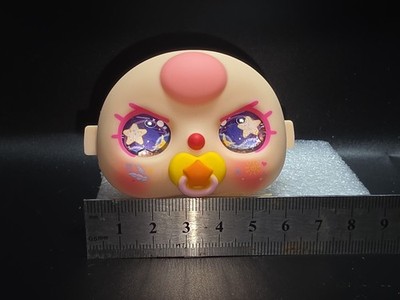 80% Custom  FacePlate-pink Hair-Liquid Glitter Star Eyes  Baby Three Pacifer 