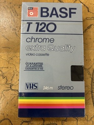 BASF T 120 Chrome Extra Quality VHS Video Cassette Tape New Sealed NTSC T120