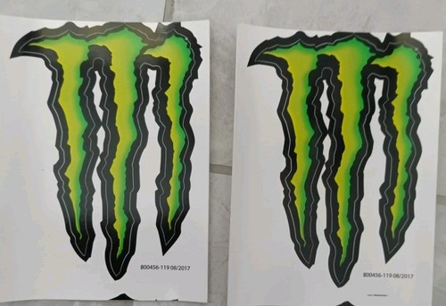 Adesivi Monster Energy Original 8x11 sfondo bianco per Auto, Moto, Bici e Altro