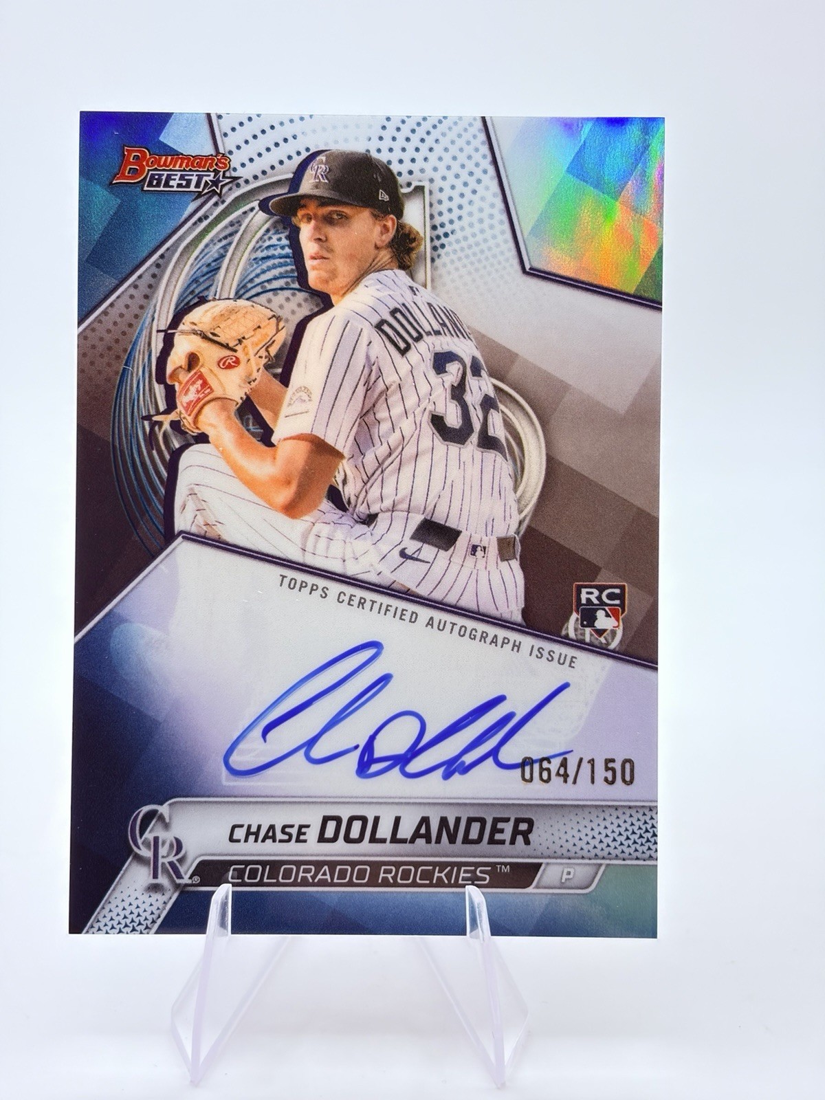 2025 Bowman's Best #B25-CDO Chase Dollander Rookie Autograph BLUE/150