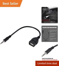 Compact 3.5mm Male to USB Female Adapter - U-Disk Music Playback in Your Car