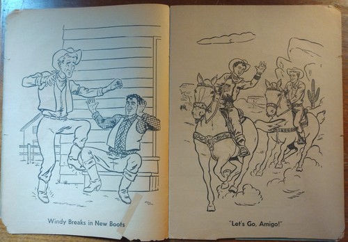 Bobby Benson's B-Bar-B Riders to Color - Large 1950 Whitman Coloring Book - Picture 4 of 11