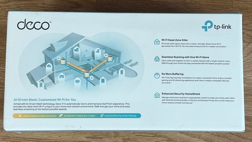 AX1500 Dual-Band Mesh WiFi System: Deco X15 - Secure, Reliable, 3 Units Included - Image 2 of 4