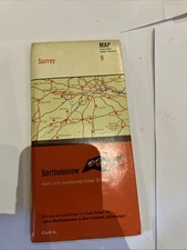 Bartholomew, Half Inch Cloth Map, No: 9, Surrey