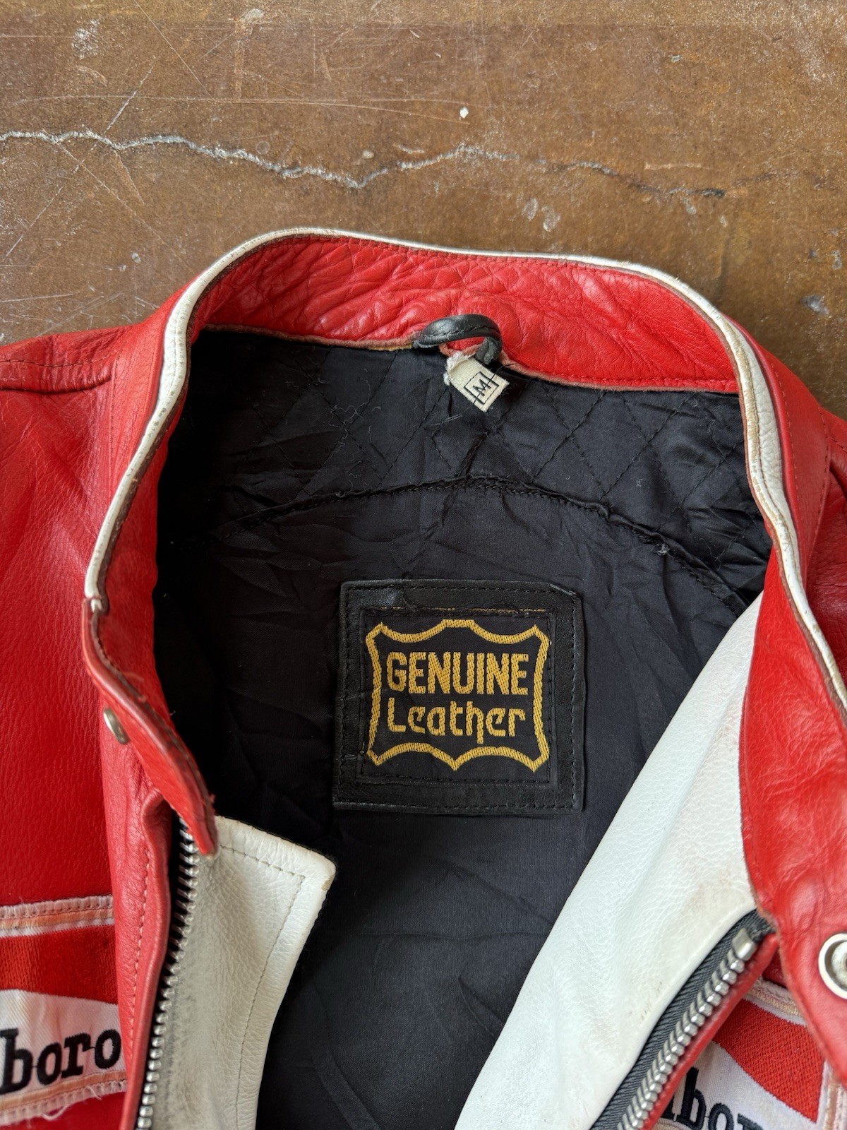 vintage rare Marlboro racing leather jacket image 3