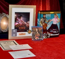 AUSTIN BUTLER Signed ELVIS Movie AUTOGRAPH, Casino CHIP Prop Barbie DOLL DVD COA