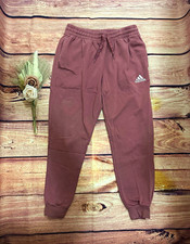 adidas Women s Mauve Jogger Pants Drawstring Elastic Waist Pockets M