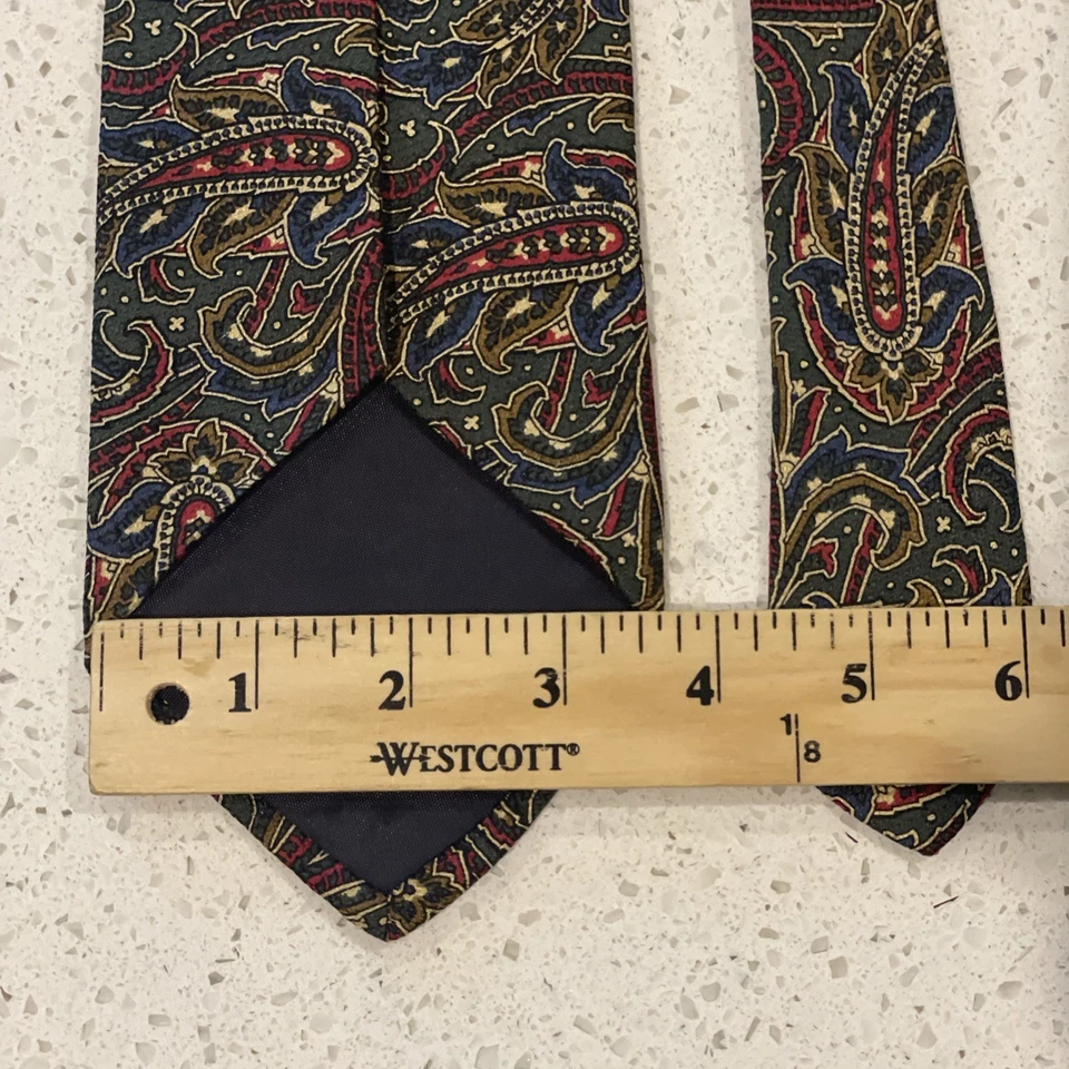 Corbata con estampado de cachemira Abercrombie & Fitch para hombre 100 % seda 58" de largo 3,5" de ancho Foto 4 de 4