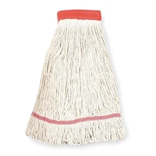 TOUGH GUY 1TYR2 Wet Mop,White,Cotton 1TYR2