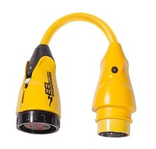 Marinco EEL Pigtail 125/250V Dock Side, 125V Boat Side 50a 12v/250v to 30a 125v