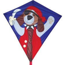 Kite Brave Pirate Muttly Dog Diamond 30" Single Line Kite  Sting..10.. PR 15323