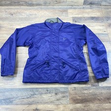 VTG Nike Womens Size S 4-6 90s PurpleFull Zip Nylon Windbreaker Swoosh