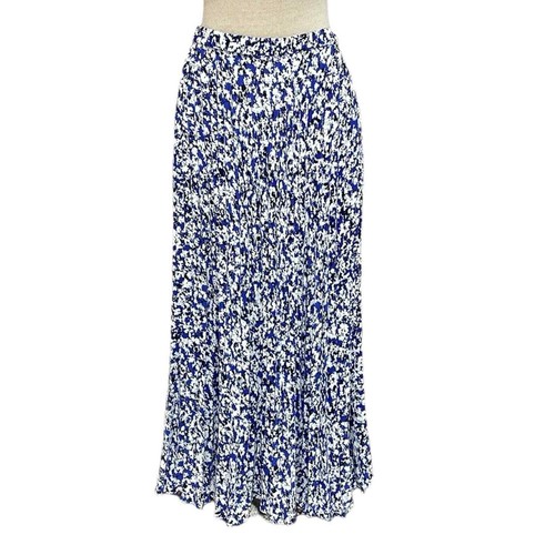 Halogen Nordstrom Skirt Women’s XL X Large Blue White Tutti Flare Maxi NWT - 第 1/15 張圖片