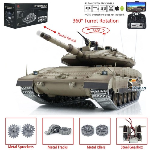 1/16 HengLong RC Infrared Battle Tank BB IR 3958 IDF Merkava MK IV FPV 360Turret - Picture 7 of 24