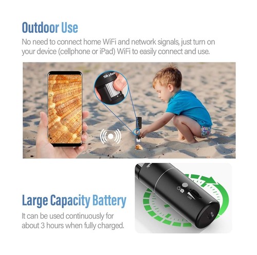 Wireless Digital Microscope, Skybasic 50X-1000X Magnification WiFi Portable H... - Picture 5 of 12