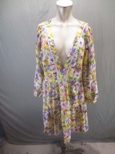 NWT SHEIN CURVE Size 2XL Womens Floral Plunge Back Cutout Baby Doll Dress 110