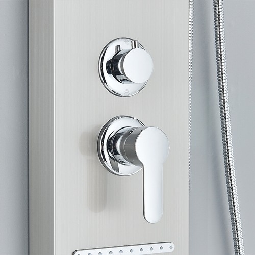Duschpaneel Edelstahl LED Duschset Regendusche Duscharmatur Massage Duschsäule - Bild 54 von 200