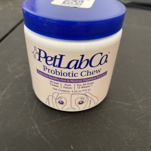 PETLAB CO. PROBIOTIC CHEW PORK FLAVOR DOG SUPPLEMENT 30 COUNT