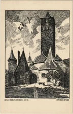 CPA AK Rothenburg- Burgtor GERMANY (1074366)