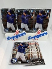 2016 bowman chrome joshua lowe 12 Card Lot chrome And paper