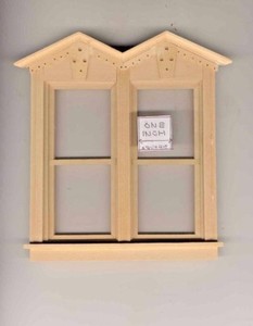 Details About Victorian Side By Side Double Window Dollhouse Miniature 71026 1pc 1 12 Scale