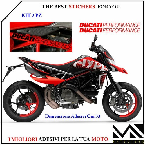ADESIVI DUCATI PERFORMANCE PER TRALICCIO 33x2,3 CM. PRESPAZIATI COL. BIANCO - Foto 6 di 6