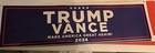 DONALD TRUMP JD VANCE 2024 OFFICIAL CAMPAIGN BUMPER STICKER Water-resistant BLUE