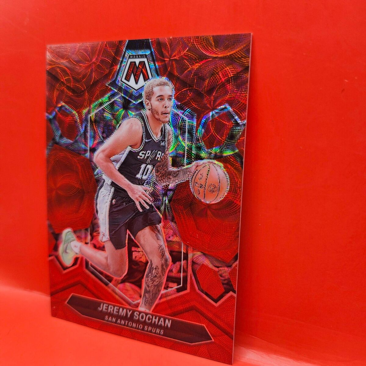 Apple - sochan 2023-24 PANINI MOSAIC #35 JEREMY SOCHAN RED SCOPE 51/75 SAN