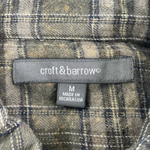 Croft & Barrow Men’s Flannel Shirt Long Sleeve Button Down Collar Size M NWT - Picture 4 of 7