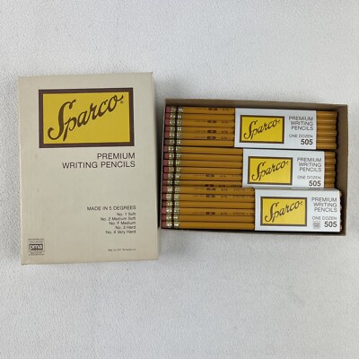 Vintage Sparco Premium Writing Pencils #2 505 4-Dozen NOS in Box