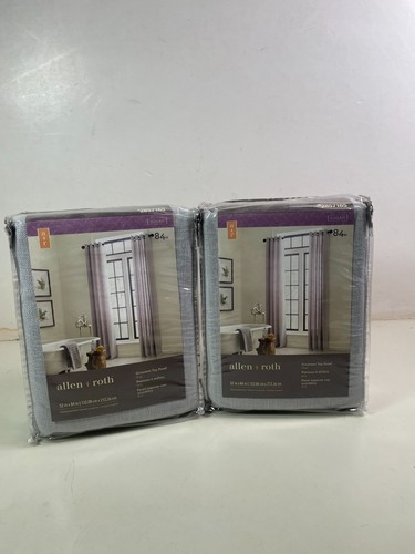 Allen+Roth LOGAN 52"x84" Solid Gray Grommet Top Panels #2857165 (Lot of 2) - Picture 5 of 10