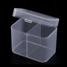 2 Spaces Cosmetic Nail Wipes Storage Holder Box Cotton Swabs Pads Container