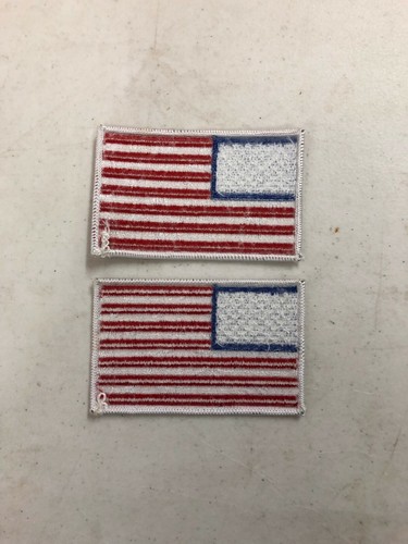 Set of 2 American Flag Patches USA United States of America - Picture 2 of 2
