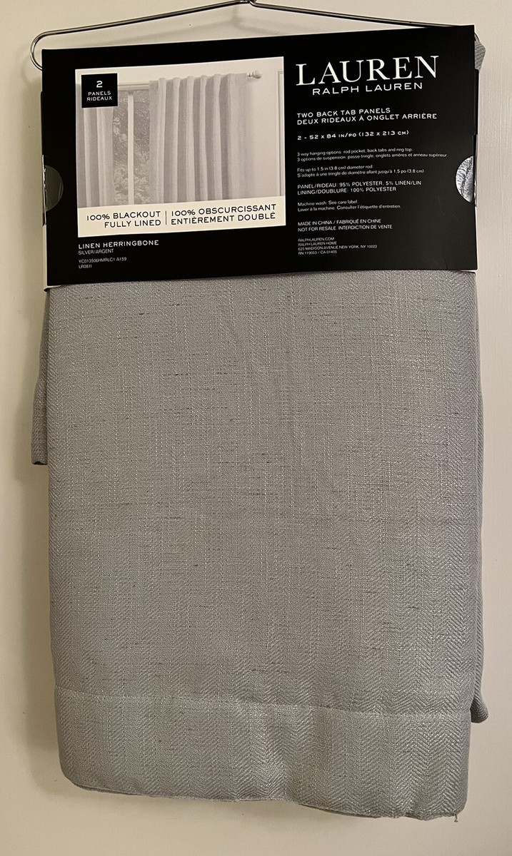 ralph lauren blackout curtains linen herringbone
