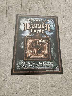 FPOT214 MAGAZINE ADVERT 12X9'' HAMMER HORDE : UNDER THE MIGHTY OATH