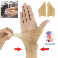 2X Silicone Brace Magnetic Wrist Hand Thumb Support Arthritis Glove Pain Relief