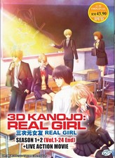 DVD Anime 3D Kanojo: Real Girl TV Series Season 1 2 Vol.1-24End LiveActionMovie