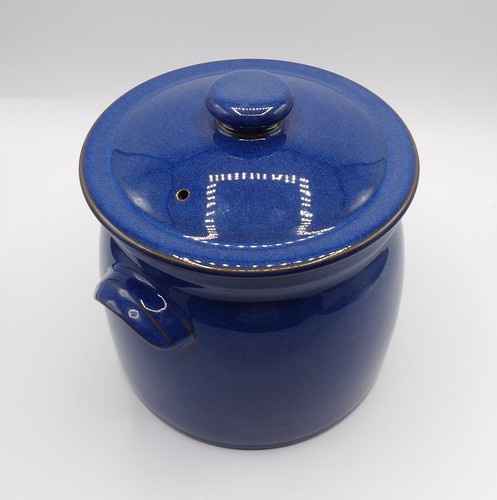 IMPERIAL BLUE BY DENBY-LANGLEY 3 QUART TALL ROUND COVERED CASSEROLE NEW - Picture 7 of 18