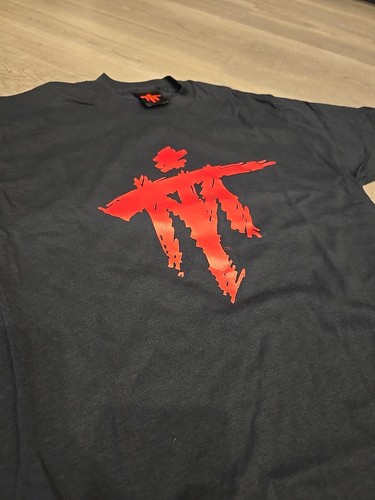 IRON Mike TYSON BOXING T-SHIRT schwarz Retro RETIRED LOGO MT Vintage Dead Stock L
