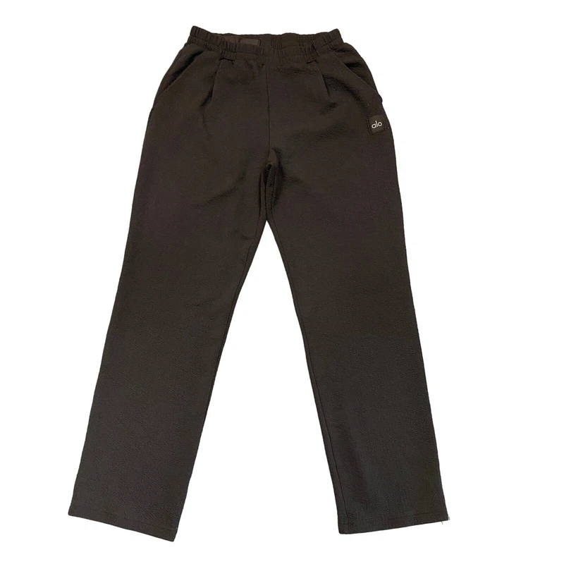 alo-yoga pleated straight leg loungewear sweatpants