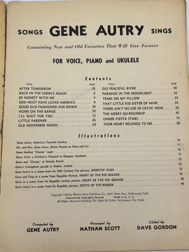 Lot of 15 Vintage 1940s-50s Sheet Music and Books Gene Autry Church Classical - Picture 10 of 19