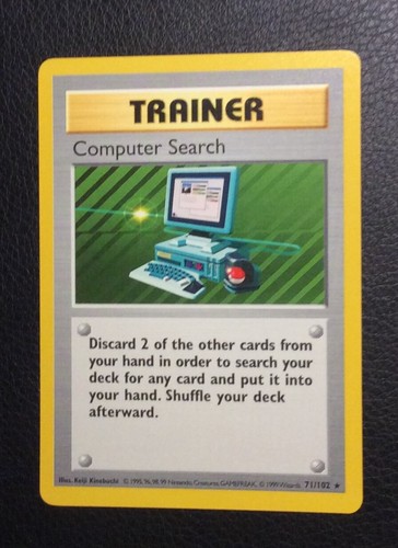 1999 base set shadowless Trainer Computer Search #71/102 MINT!