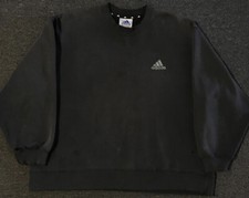 Vtg 90s Adidas Thrashed Faded Distress Sweatshirt XL Boxy Grunge Surf Skate Punk