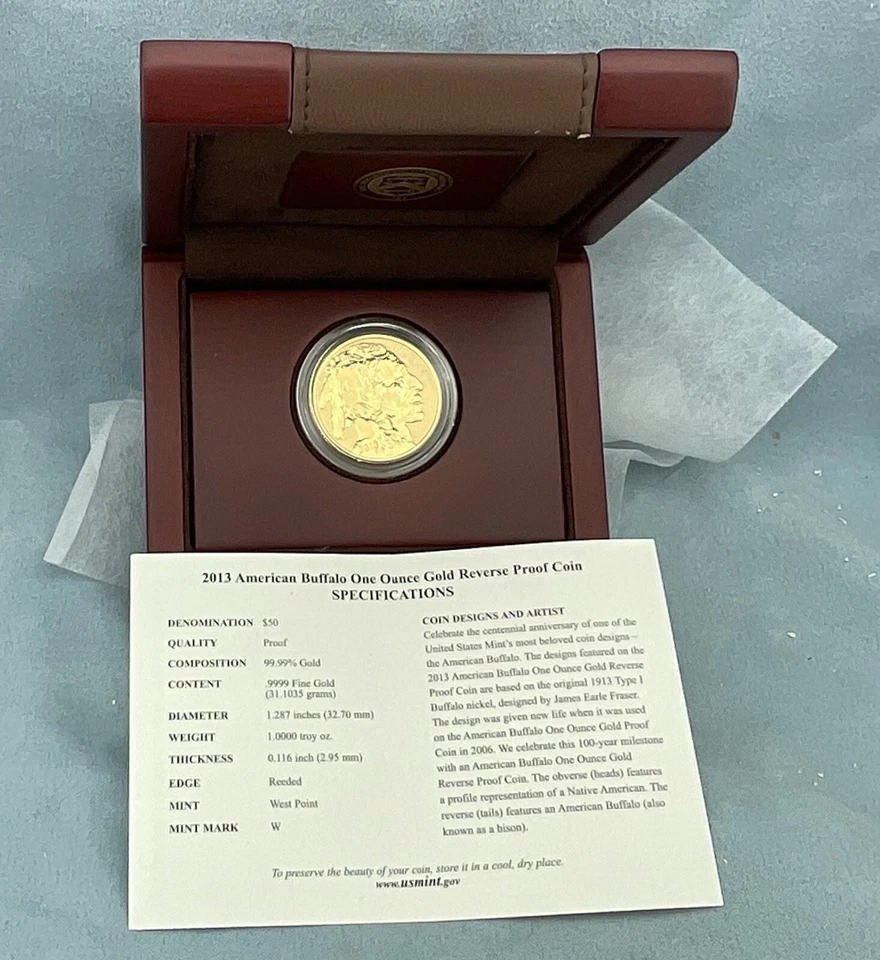 2013-W 1 oz Reverse Proof Gold Buffalo (w/Box & COA) - Image 2 of 4