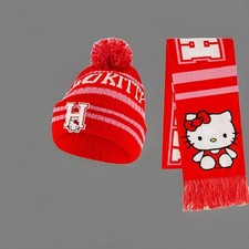 Hello Kitty Girls Hat and Scarf Set, 2-Piece New