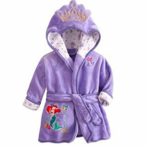 дKids Fleece Soft Bathrobe Mickey Minnie Mouse Dressing Gown Pyjamas Nightwear - Picture 7 of 14
