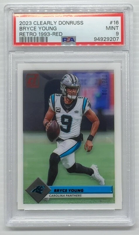Bryce Young Panini Clearly Donruss Clearly Retro 1993 #16 Red
