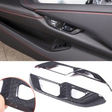 Real Carbon Fiber Interior Door Lock Handle Cover Trim For C8 Corvette 20-25 US